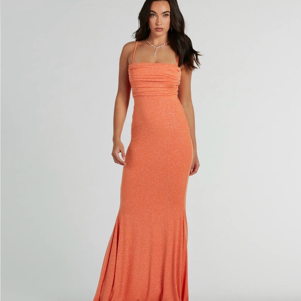 Windsor Strapless Orange Gown